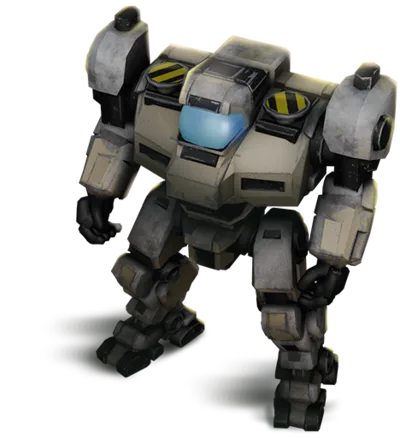 Top-down view of a Mecha Fortress war mech